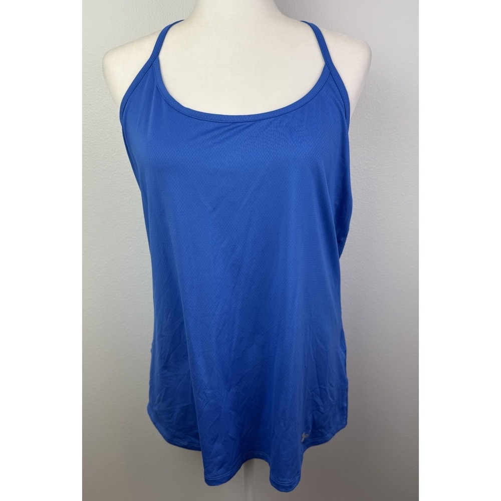 Under Armour HeatGear NWT!  Racer Back Tank Top  Womens Large Blue